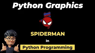 Coding Spiderman Graphics using Python Turtle Python Animation ASMR Programming - No Talking