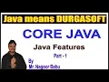 Java Tutorials Java Features Part - 1 by Nagoor Babu
