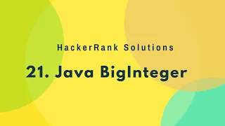 21 BigNumber - Java BigInteger Hindi