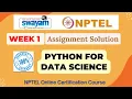 Python for Data Science Week 1 Assignment 1 Solution NPTEL Swayam Jul - Dec 2023