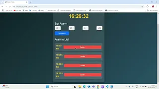 Coding NInjas Skill Test Frontend Alarm clock