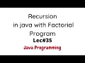 Recursion in Java with Factorial Program Solved Example in Urdu Hindi