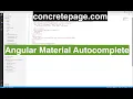 Angular Material Autocomplete