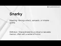 Snarky Meaning