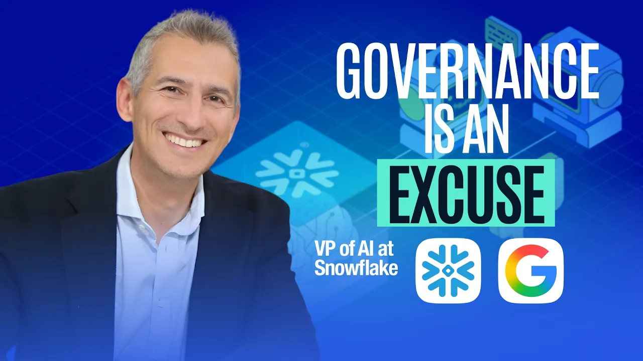 Snowflake VP of AI on Why Enterprises Hide Behind Governance to Avoid Real AI Transformation | Baris Gultekin | E296 - YouTube thumbnail