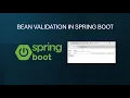Spring Boot HTML field Validation with Bean Bean Validation using java