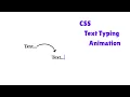 CSS Text Typing Animation Tutorial Easy Modern Typing Effect