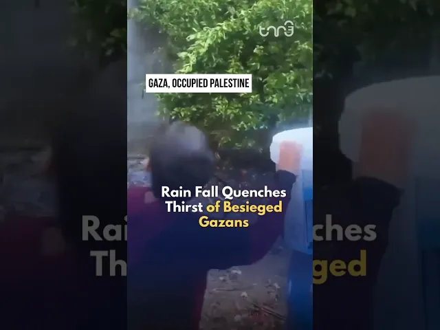 ⁣First rainfall since October 7 quenches thirst of dehydrated and besieged Gazans