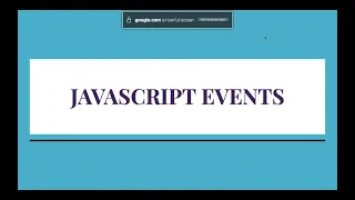 JavaScript Events Web Development
