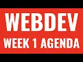 Web Development Week 1 Agenda
