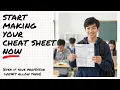 Start making your cheat sheets now for better grades even if your professor doesn t allow them