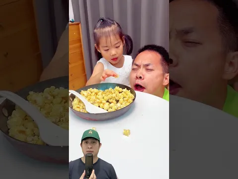 ADIK BIKIN POPCORN BUAT PAPA MAKAN‼️😱 @PresentHunt #remix #dubbing #trending