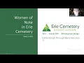 Women of Note in Erie Cemetery