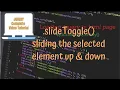 jQuery Tutorials - using jquery slideToggle method to slide down and up selected element