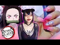 Demon Slayer GEL X Nezuko Nails TUTORIAL