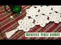 Snowfall Crochet Table Runner