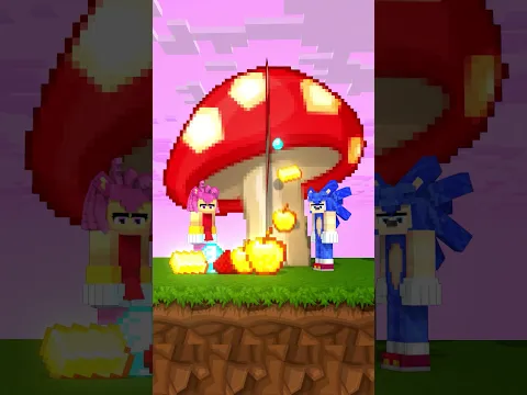 Team Sonic vs Team Noob Roblox in a Giant Mushroom Growing Challenge
