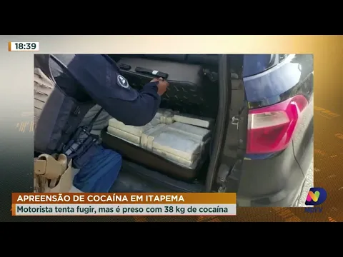 Apreensão de cocaína em Itapema: motorista tenta fugir, mas é preso com 38kg de cocaína