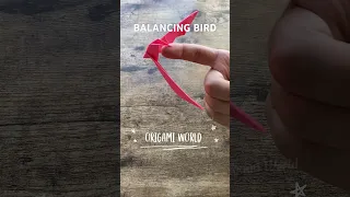EASY TUTORIAL ORIGAMI BALANCING BIRD PAPERCRAFT IDEA HOW TO FOLD BIRD ORIGAMI BALANCING BIRD TOY