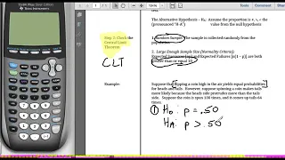 STA2023 Chapter 8 1 One Proportion Hypothesis Test Components Part 1