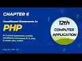 12th Computer Application Chapter 6 Conditional Statements in PHP