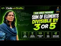 Java Array Program Sum of Elements Divisible by 3 or 5