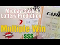Midday Cash 3 Lottery Prediction Multiple Wins on One Play