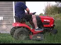 Craftsman T110 takes on overgrown lawn Part 1 - satisfying