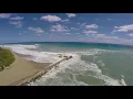 Palm Beach Inlet Big Waves - Drone Footage