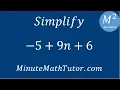 Simplify - 5 9n 6