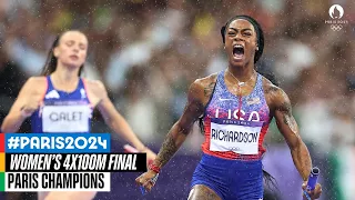 womens 4x100m final paris champions