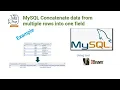 MySQL Concatenate data from multiple rows into one field
