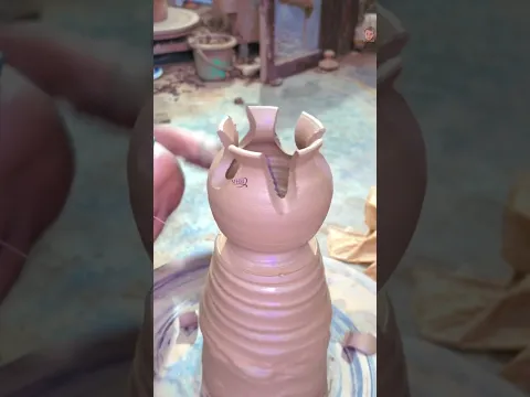 Precision Cutting Reveals the Beauty of Handmade Pottery! #PotteryCutting #PotteryArt