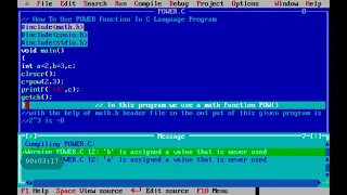 C Language Tutorial 10 How To Use Pow Function x y Using 20 C Language Calculate power using C 10