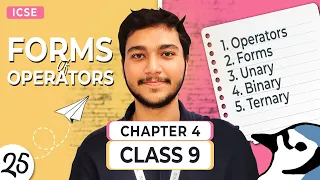 L025 Operators and its Forms UNARY BINARY TERNARY in Java