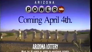 1994 AZ Powerball Lotto Loot Camp TV Commercial