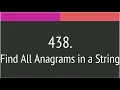 Find All Anagrams in a String Leetcode 438
