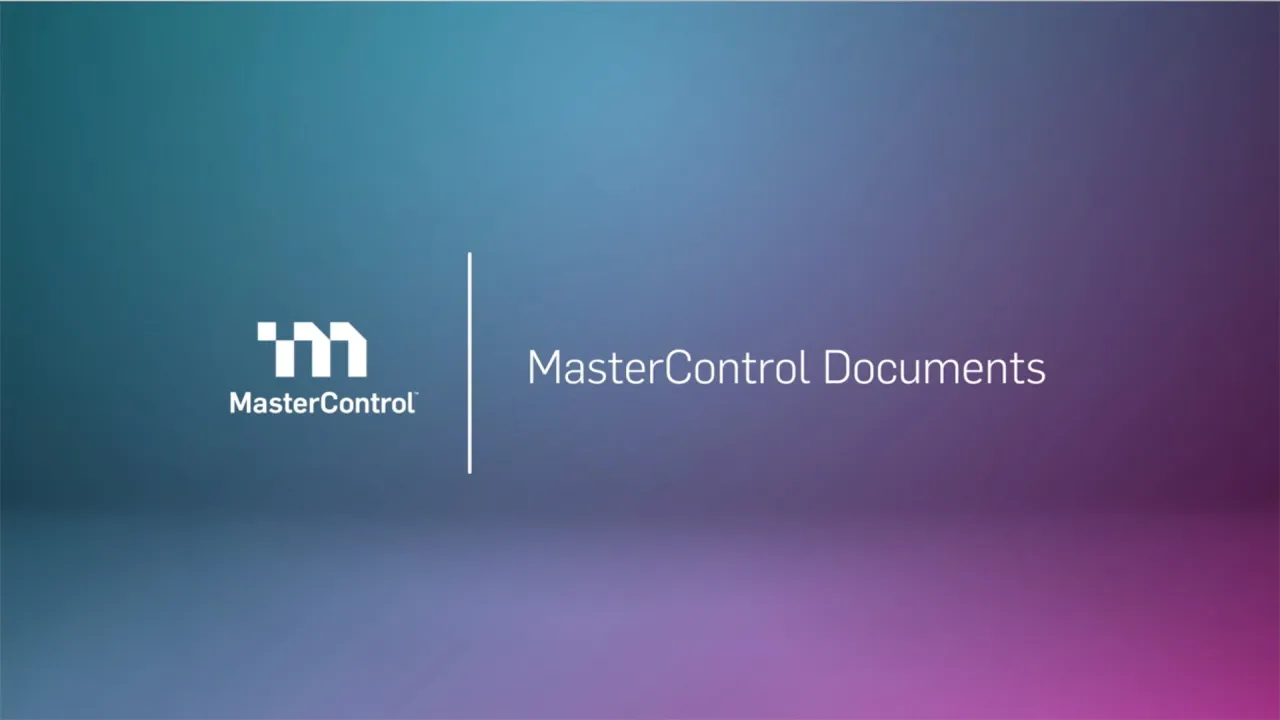 MasterControl Tech product launch video