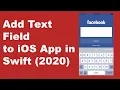 How To Add TextField to iOS App in Swift 2020 - UITextField