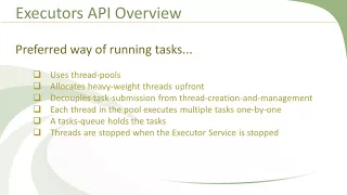 6 Executors Framework Overview