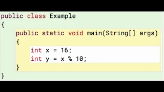 Java Modulo 1 Modulo calculates the remainder
