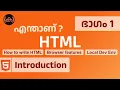 HTML Introduction Code Malayalam How to write HTML Browser Features Local Dev Env