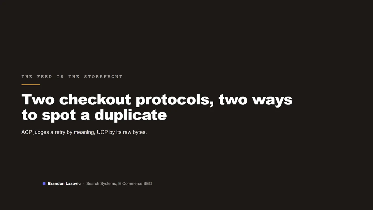 Video thumbnail: Do agentic checkout protocols require idempotency?