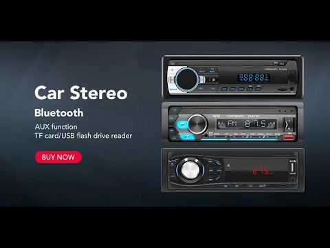 Download MP3 GEARELEC Car MP3 Car Stereo Bluetooth Hands Free Calling Music TF Card USB AUX Input FM Radio