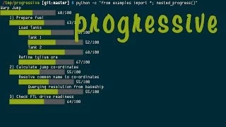 progressive nested multiple beautiful progress bar in Python