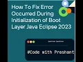 How To Fix Error Occurred During Initialization of Boot Layer Java Eclipse 2023