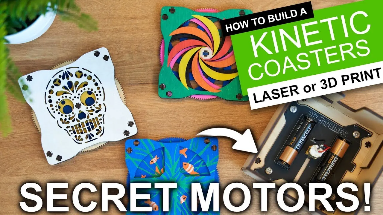 KINETIC COASTERS with a TWIST! Laser or 3D Print some DIY Magic