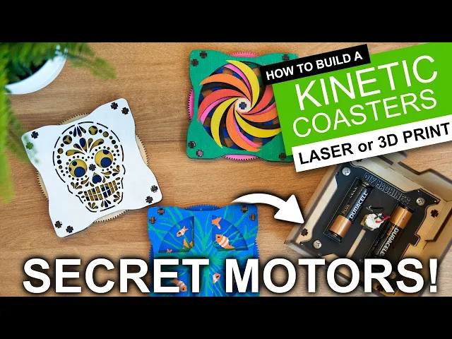 KINETIC COASTERS with a TWIST! Laser or 3D Print some DIY Magic video thumbnail
