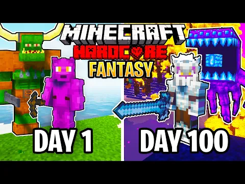 I Survived 100 Days in a FANTASY REALM in Hardcore Minecraft Heres What Happened