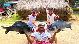 Special Mutton and Sorshe Katla famous Bengali recipes cooking for village people | villfood Kitchen